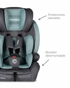silla de carro para bebe, asiento de coche para niños, seguridad infantil, silla de auto, ISOFIX, grupo 1 2 3, 9 a 36 kg, arnés 5 puntos, protección lateral, viaje seguro con niños, booster infantil, silla homologada ECE R44/04, Carestino (si aplica la marca), silla evolutiva, accesorios de coche.